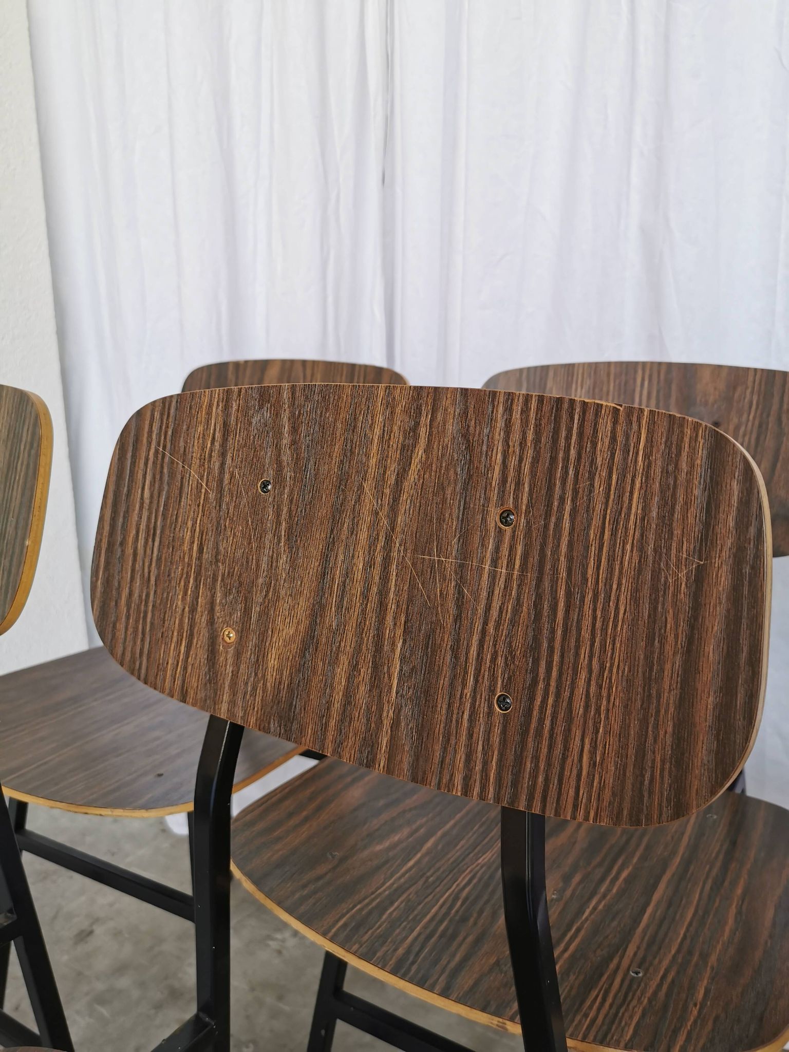 Vintage Industrial School Chairs - STOL Kamnik - 70s Yugoslavia - Set of 6