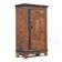 Armoire de mariée peinte en art populaire rustique primitif