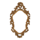 Belgian Baroque Gold Framed Oval Mirror, 1950s