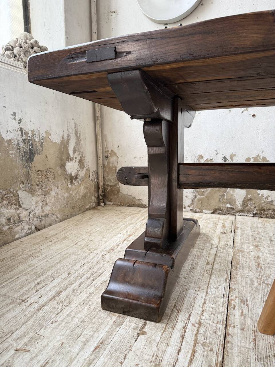 Table de monastère XXL en chêne, 19ème s.