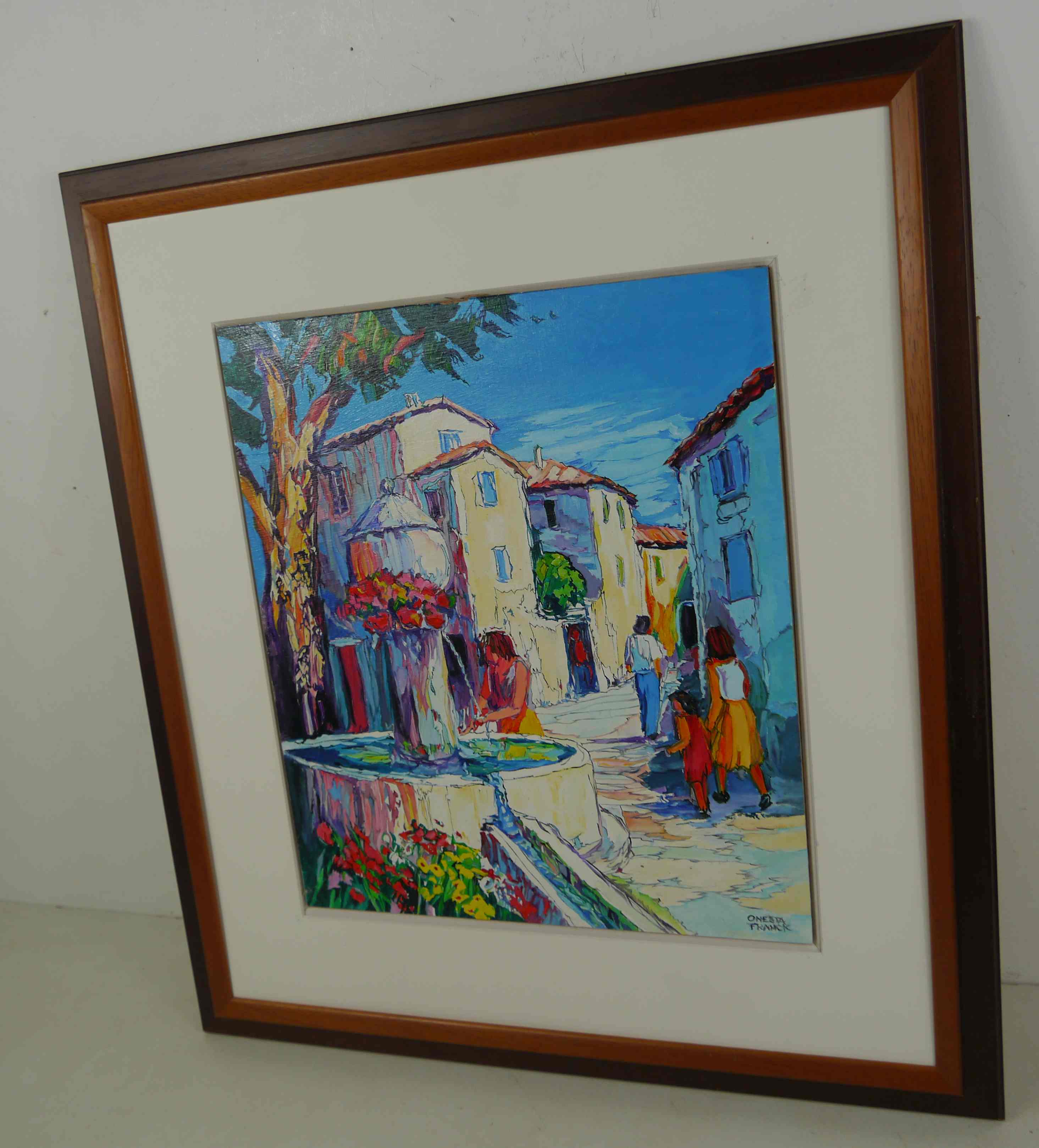 Oil painting by Onesta Franck