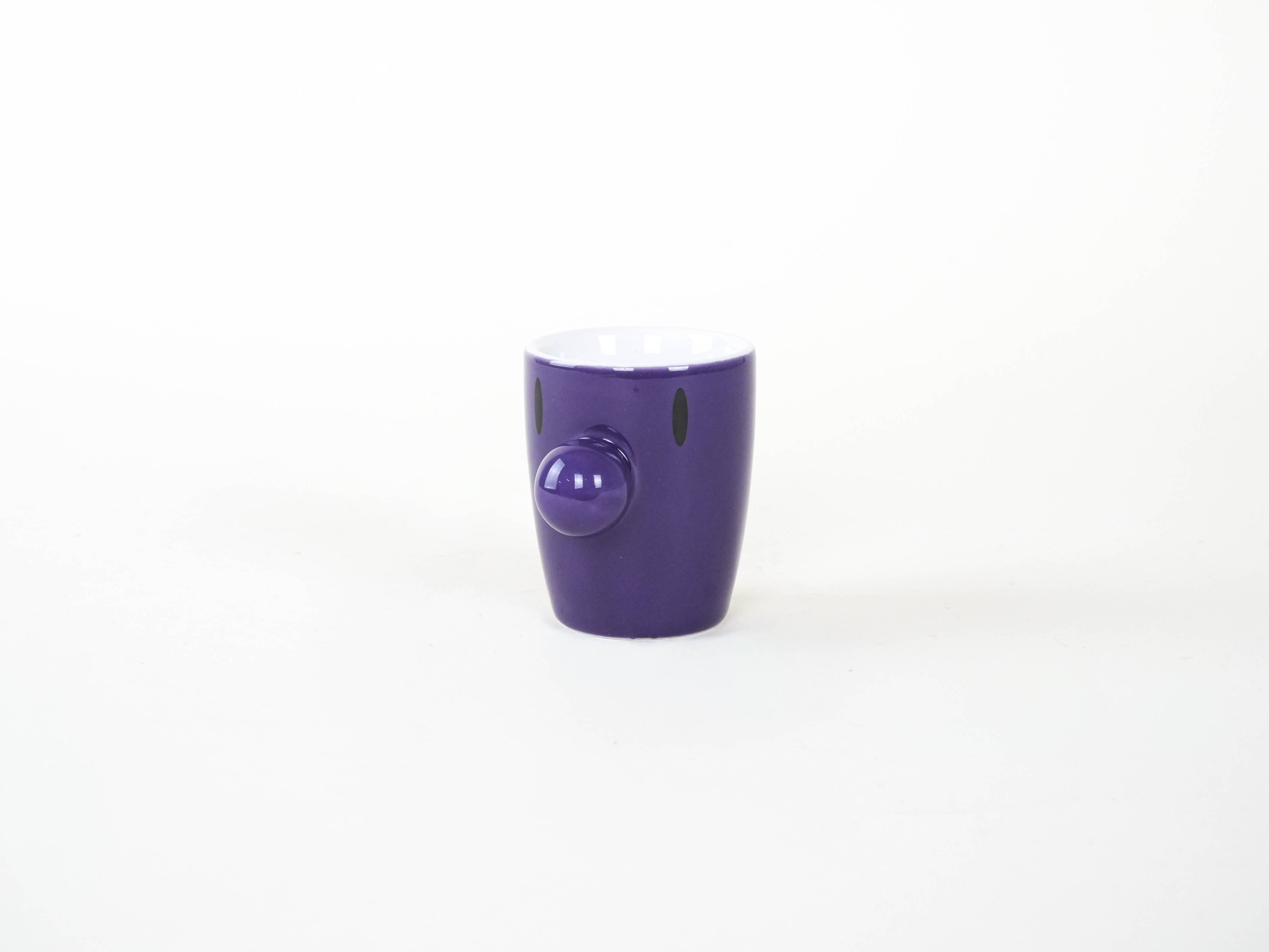 Mug en porcelaine violette, design danois, années 1970, fabriqué par HOPTIMIST