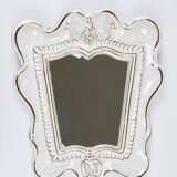 Art Deco Wall Mirror Theatre in Terracotta by Gmundner Keramik, Austria, 1930s