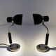 Black and classic pair of metal table lamps 1940s- Sweden