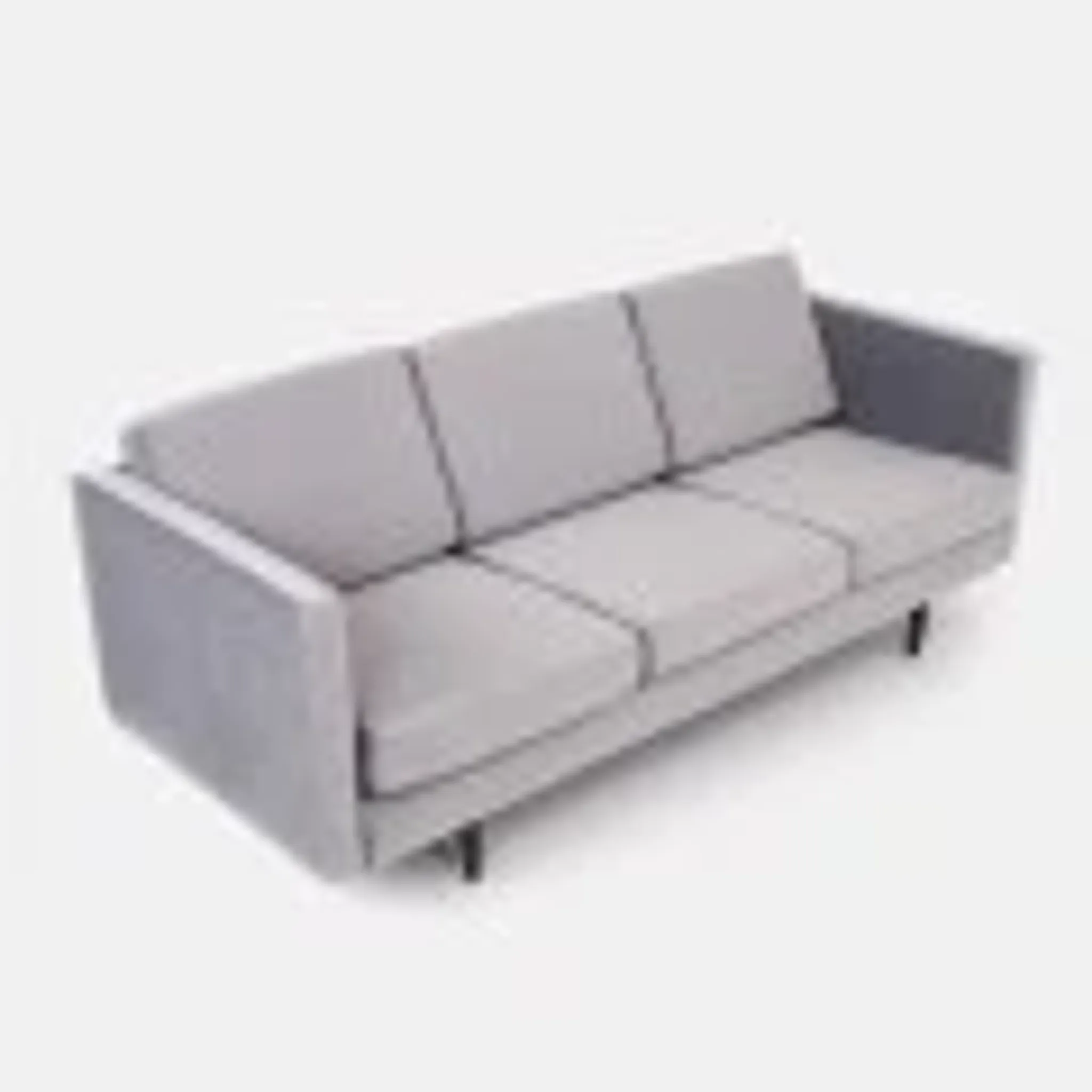 Sofa Alta en velours argenté, design scandinave