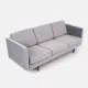Alta sofa silver velour, Scandinavian design