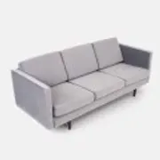 Sofa Alta en velours argenté, design scandinave