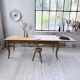 Farm table cherry wood with curved legs, 19th century.
