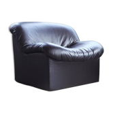 Fauteuil sculpturale rembourrée post-moderne 1980