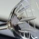 5 Antique Art Deco Palmette Cut Crystal Champagne Glasses