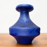 Mid-century German minimalist cobalt blue vases by Hartwig Heyne Pottery, 1960s, set of 3.