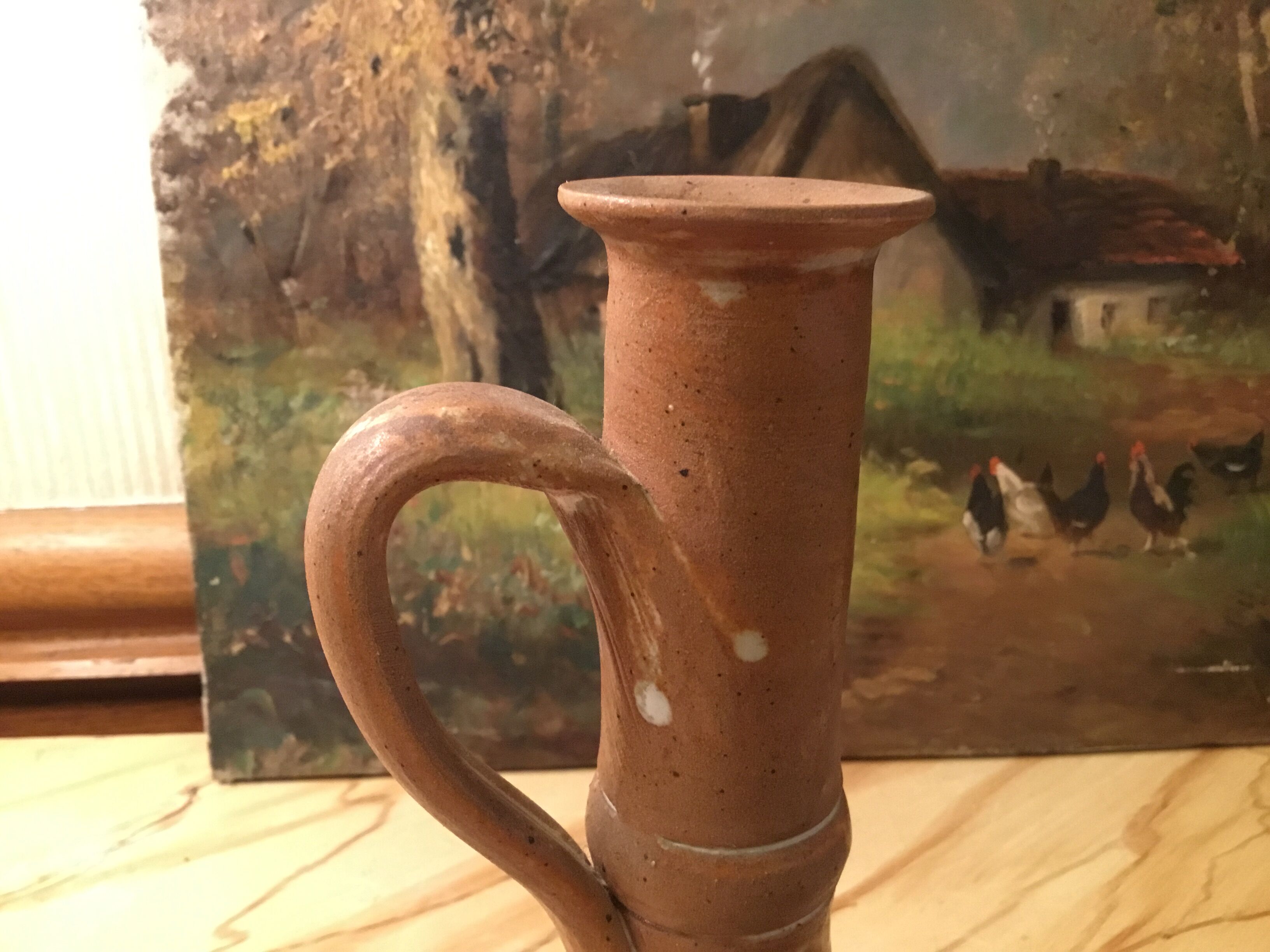 Vintage sandstone candlesticks