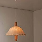 Wood and textile pendant from Sweden