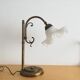 1960s brass and glass table lamp vintage