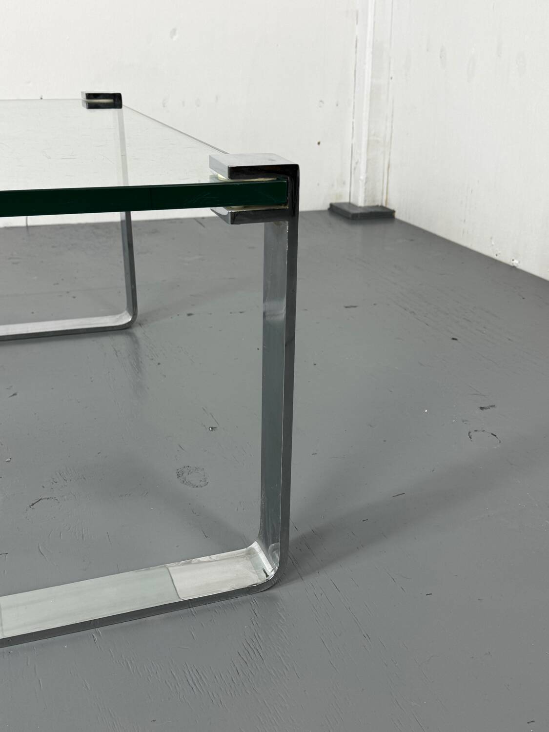 Chrome Steel and Glass Modernist Schmitt Draenert Coffee Table, 1970s