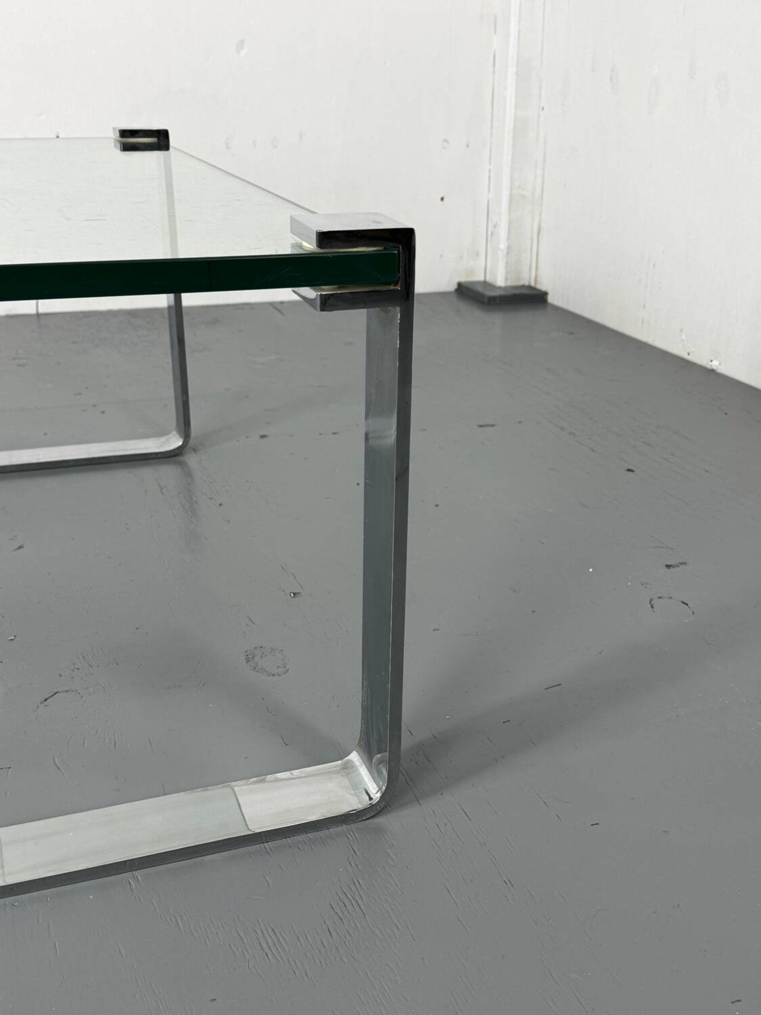 Chrome Steel and Glass Modernist Schmitt Draenert Coffee Table, 1970s
