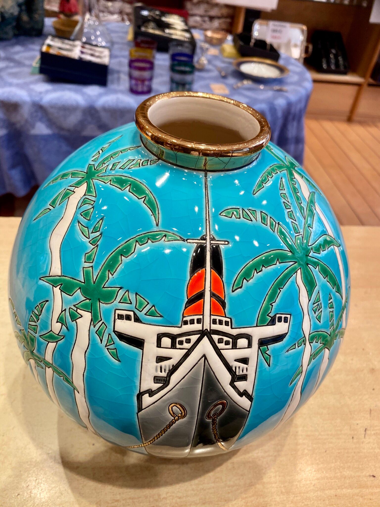 Vase boule Émaux de Longwy