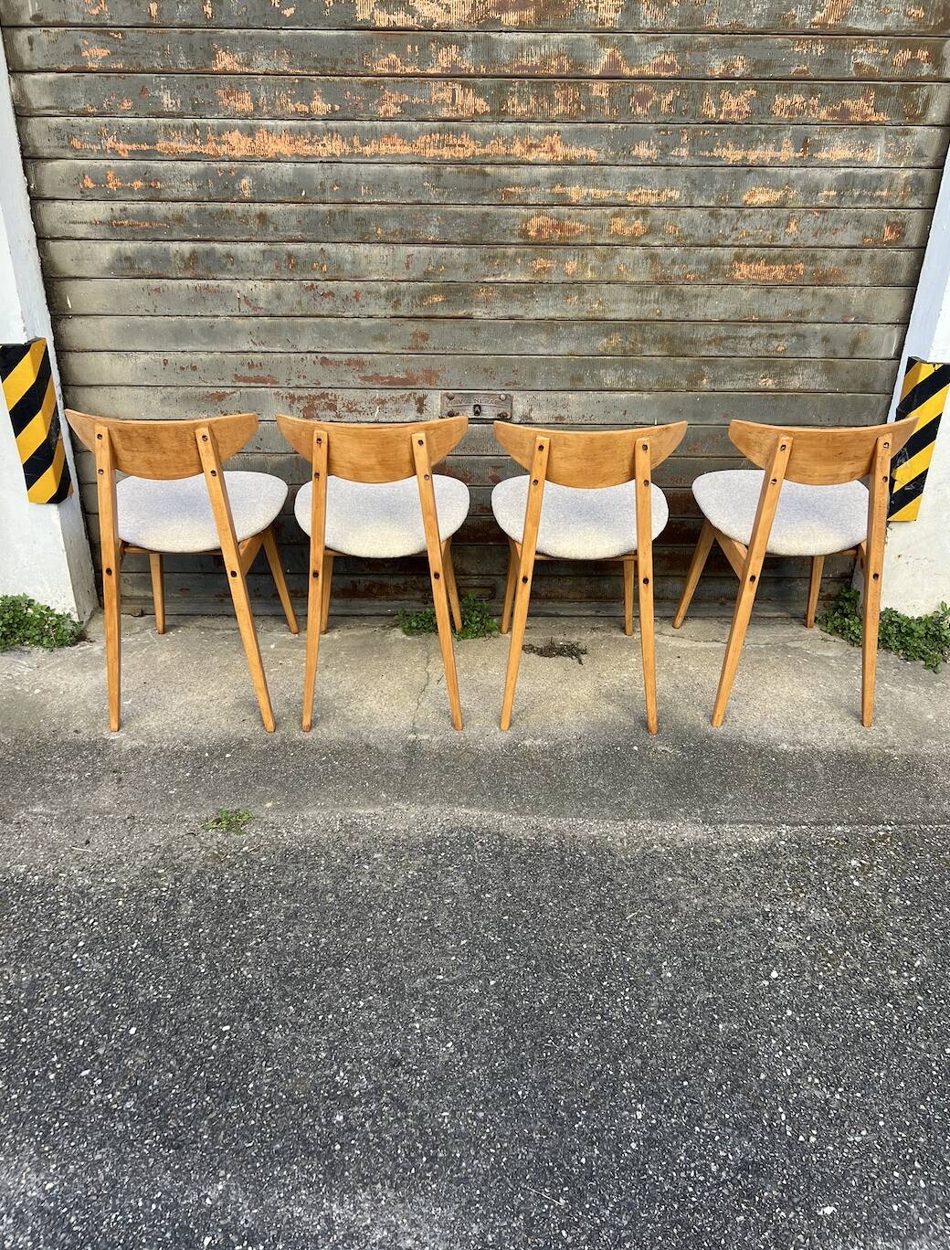(Lot) 4 chaises Baumann Fontania (restaurées) 1960