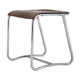 1930s chrome bauhaus stool ,czechoslovakia