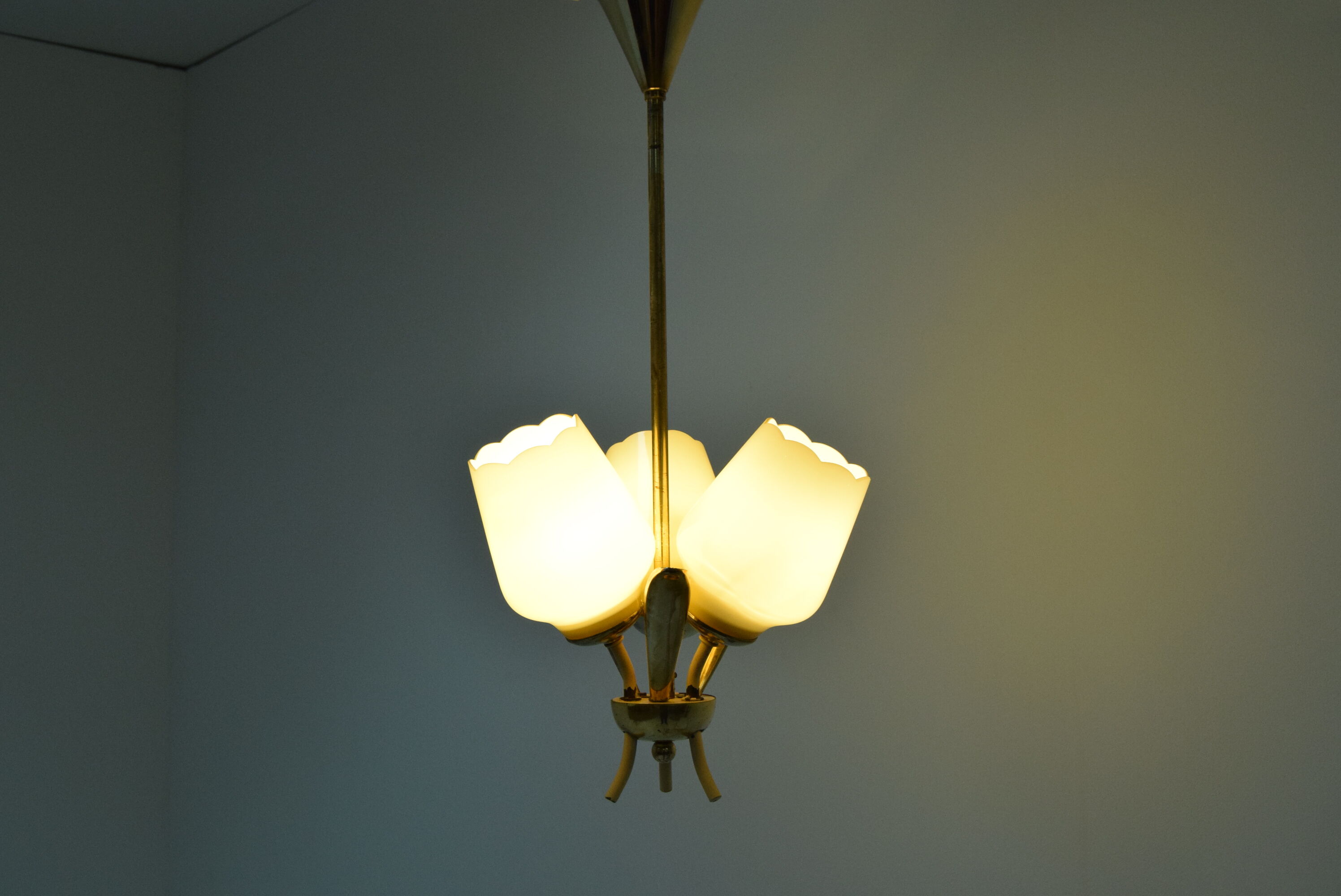 Mid-century Chandelier,Czechoslovakia,1960