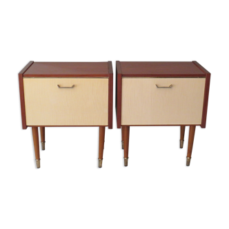 Pair of bedside tables from the mid-century, 1950s