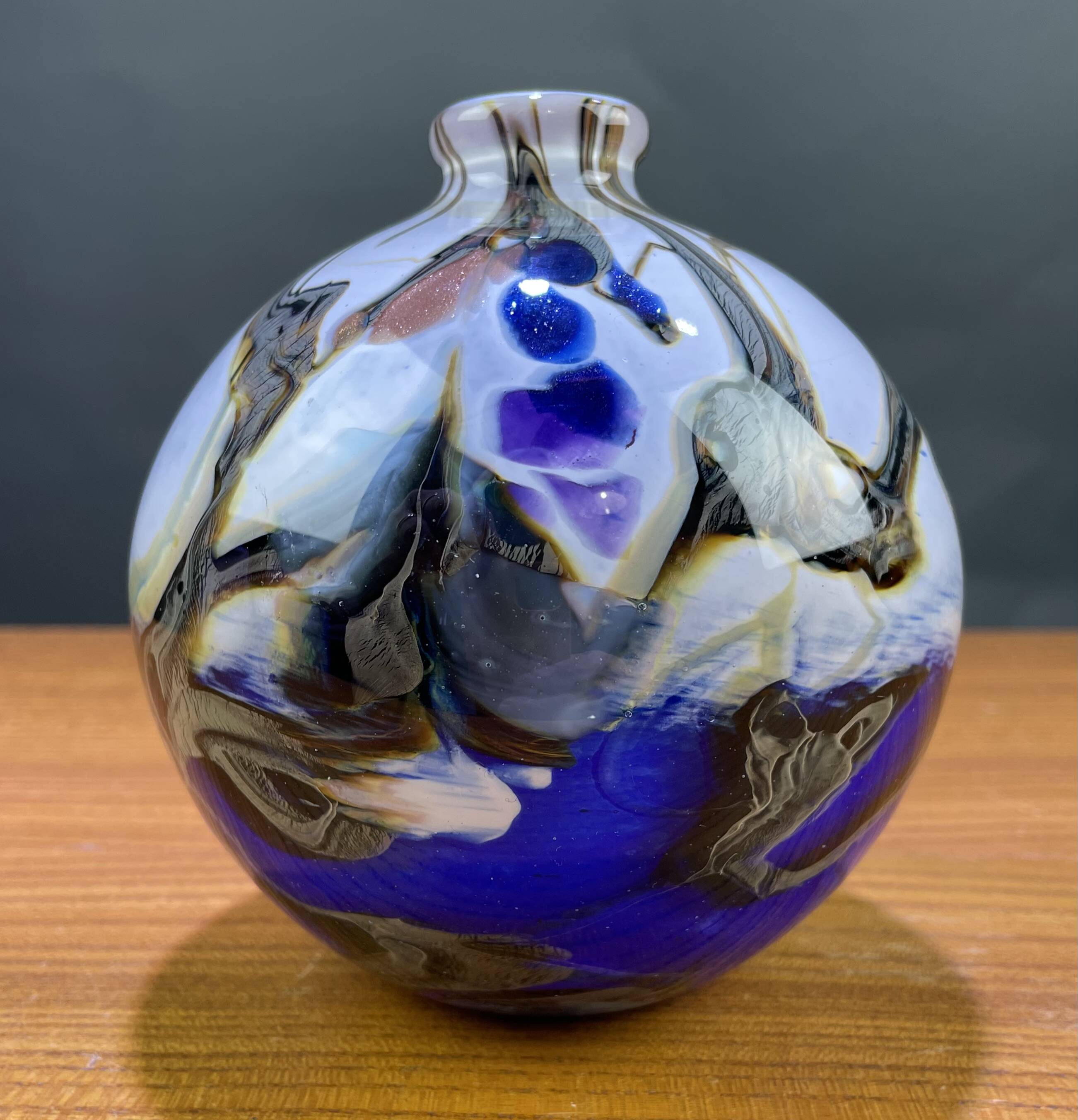 Murano glass soliflore ball vase