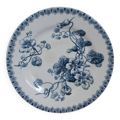 Assiette plate Gien Capucines Terre de fer