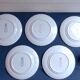 Lot of 5 flat plates stamped Luneville
