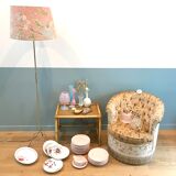 Rattan coffee table with canning tray