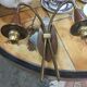 Scandinavian style wall light in gilded metal and Wenge wood, circa 1960