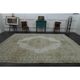 1970s Vintage Persian Handmade Wool Cotton Beige Area Rug 284x374