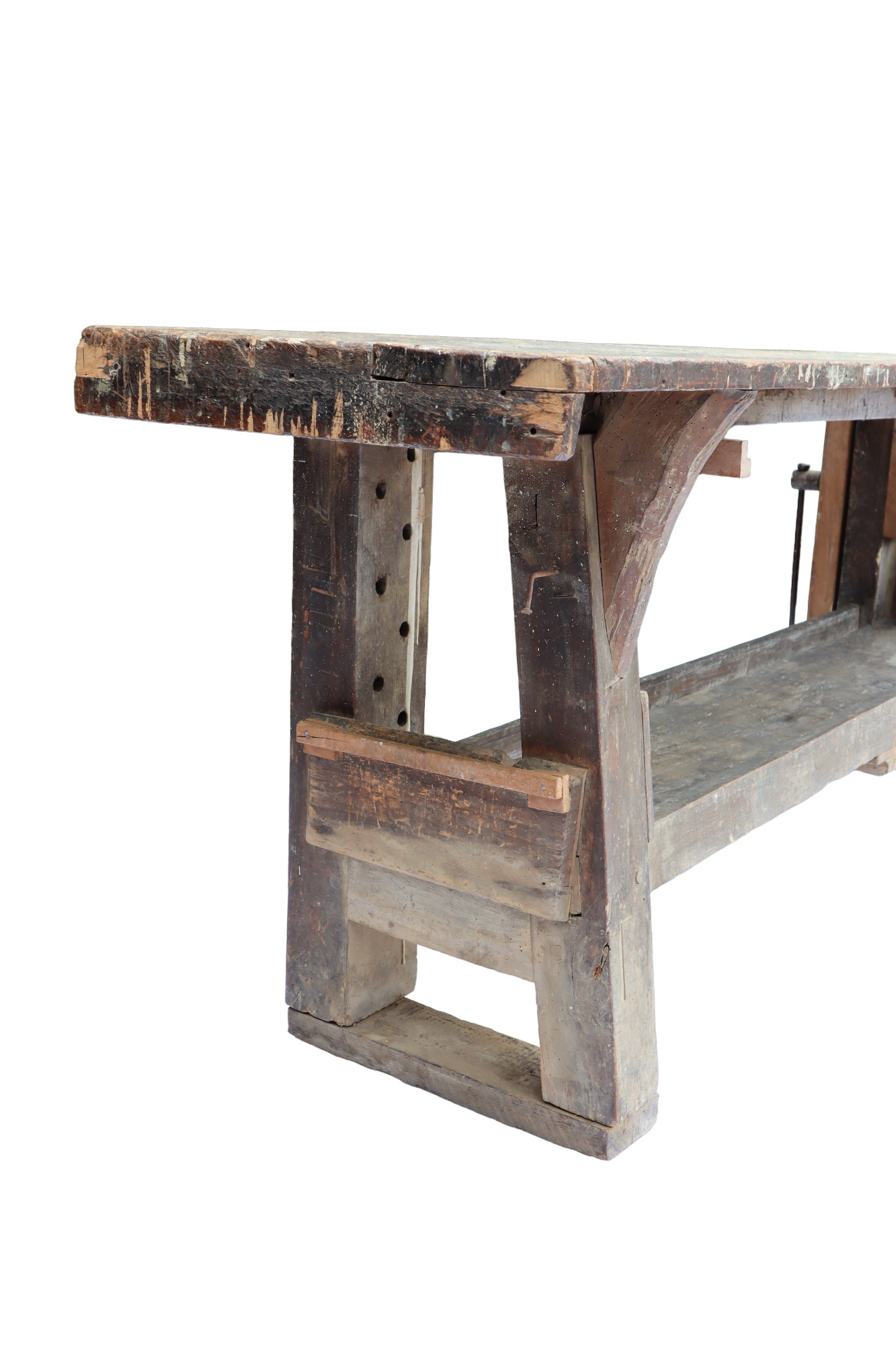 Wooden workbench xxl industrial character welder weathered 251cm