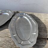 Set of 3 stainless steel dishes / small vintage dishes