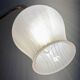 Vintage tulip angled wall light in white granite glass