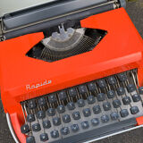 Machine à écrire rapido grise et orange