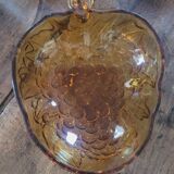 60's amber glass cup