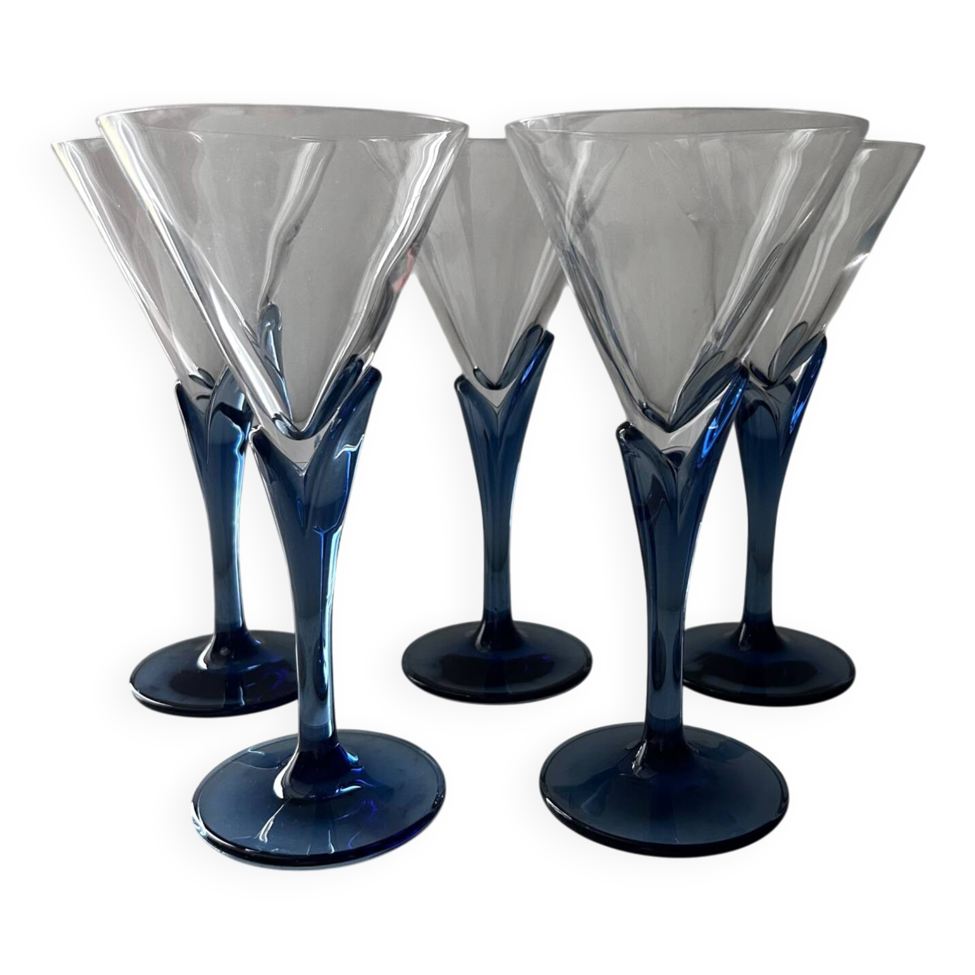 Service of 5 tulip cups