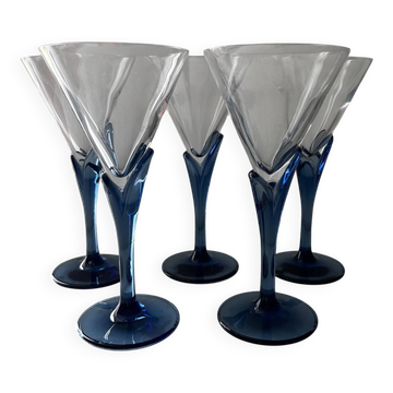 Service of 5 tulip cups