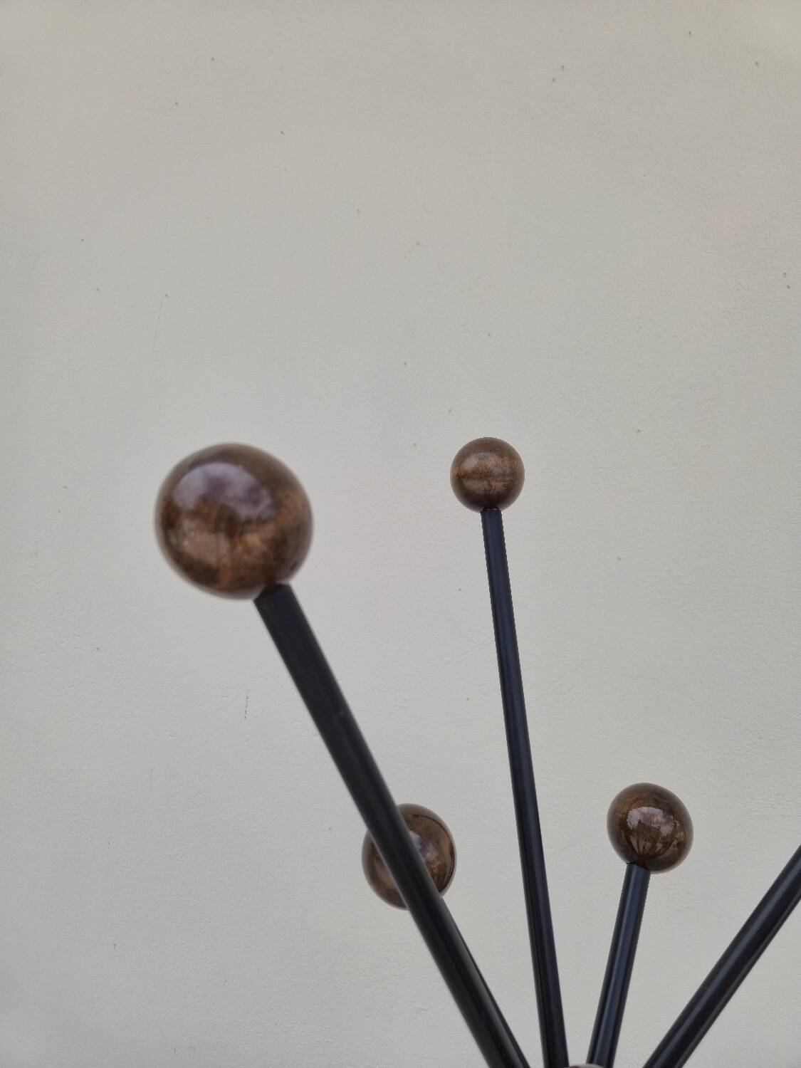 Vintage parrot coat rack with balls, 1950s design