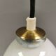 Pendant lamp in multicolored glass. Probably Danish or Swedish from 1970s