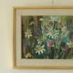Huile sur toile vintage originale – « Fleurs des prés »