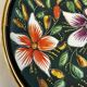 Ceramic and enamel dish with floral decoration by Hubert Béquet