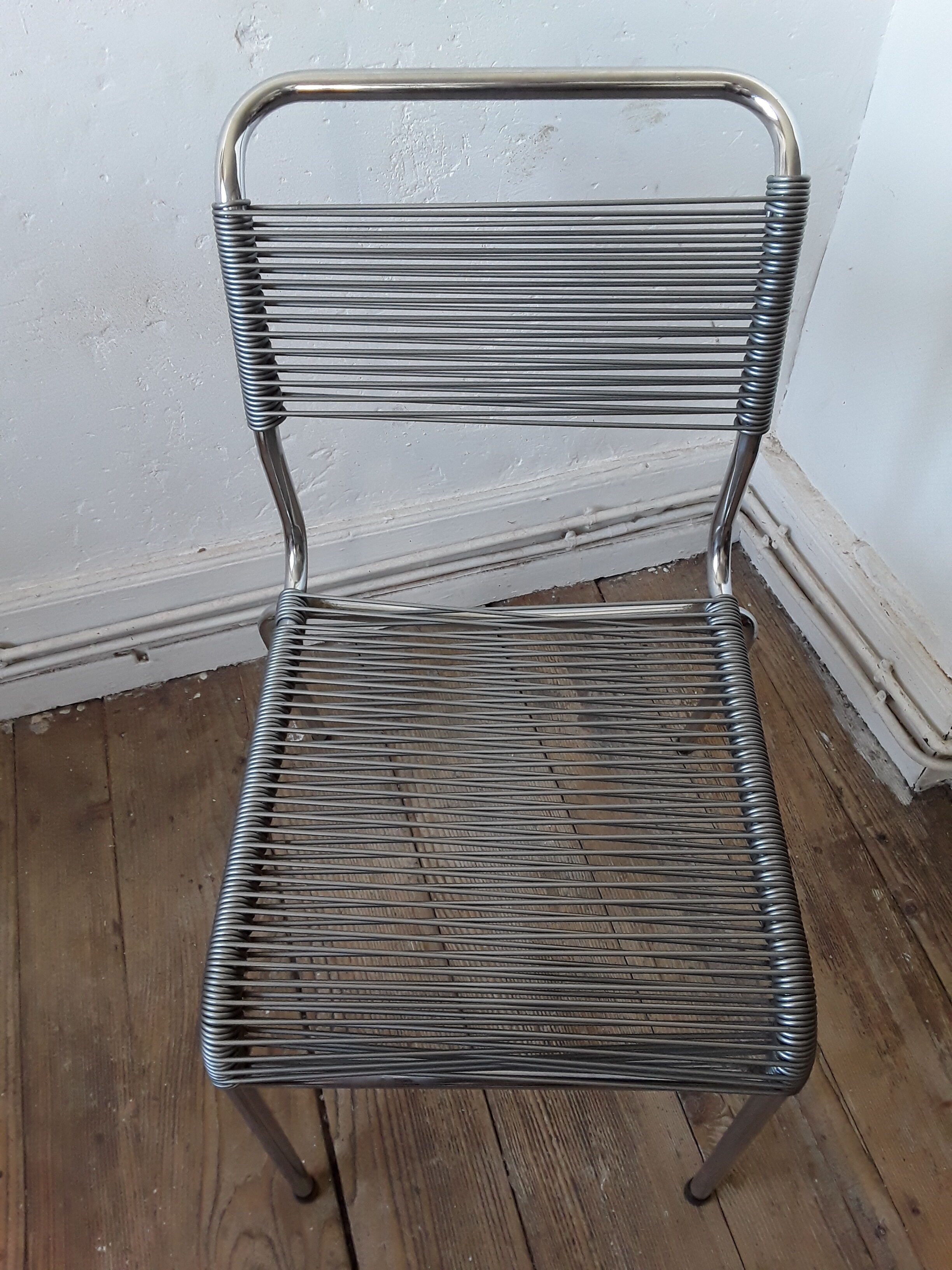 Chaises scoubidou vintages