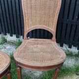 Lot of 6 vintage fluted chairs