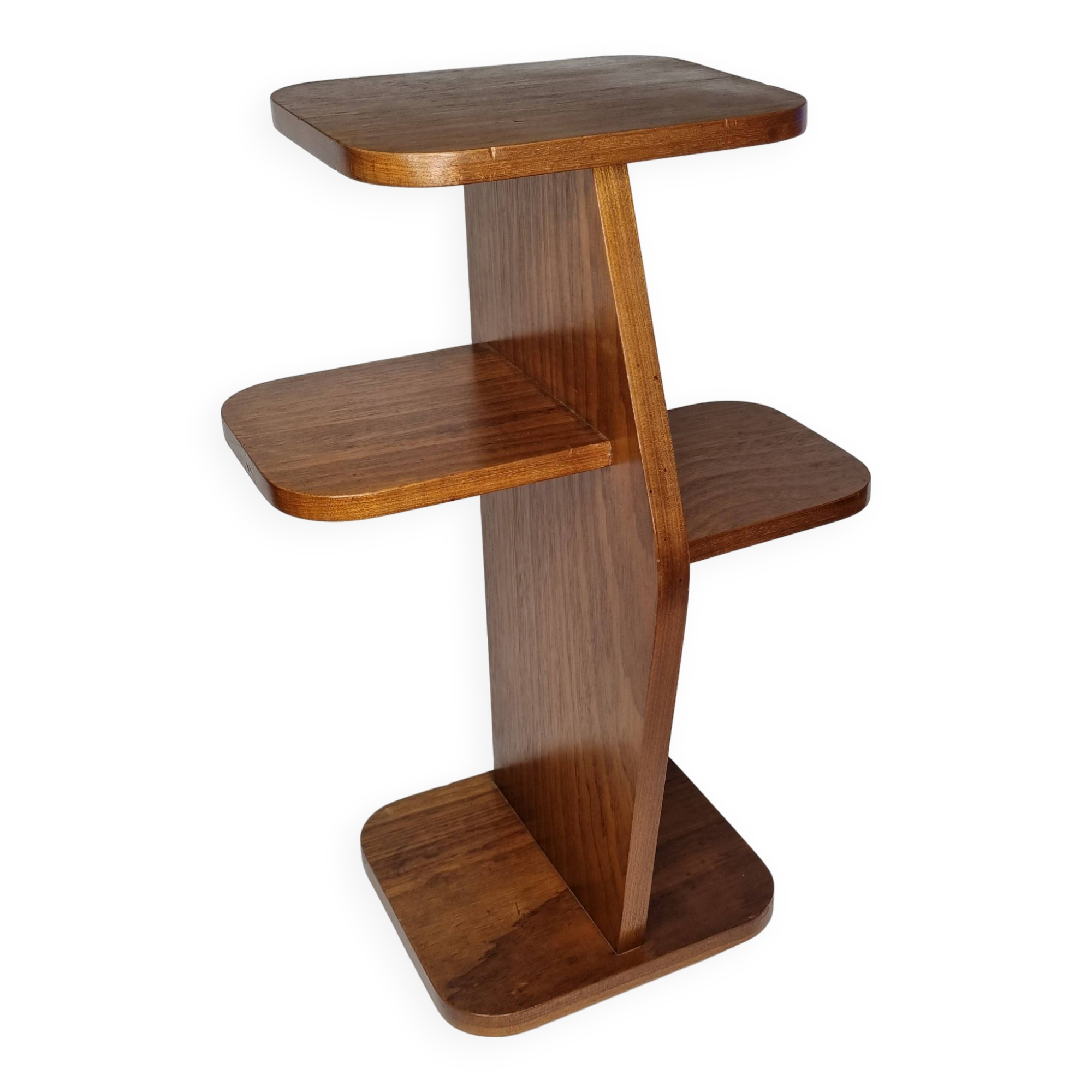 Art Deco style solid wood side table, 53 cm