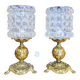 Paire de lampes à poser avec globes (L-0182)