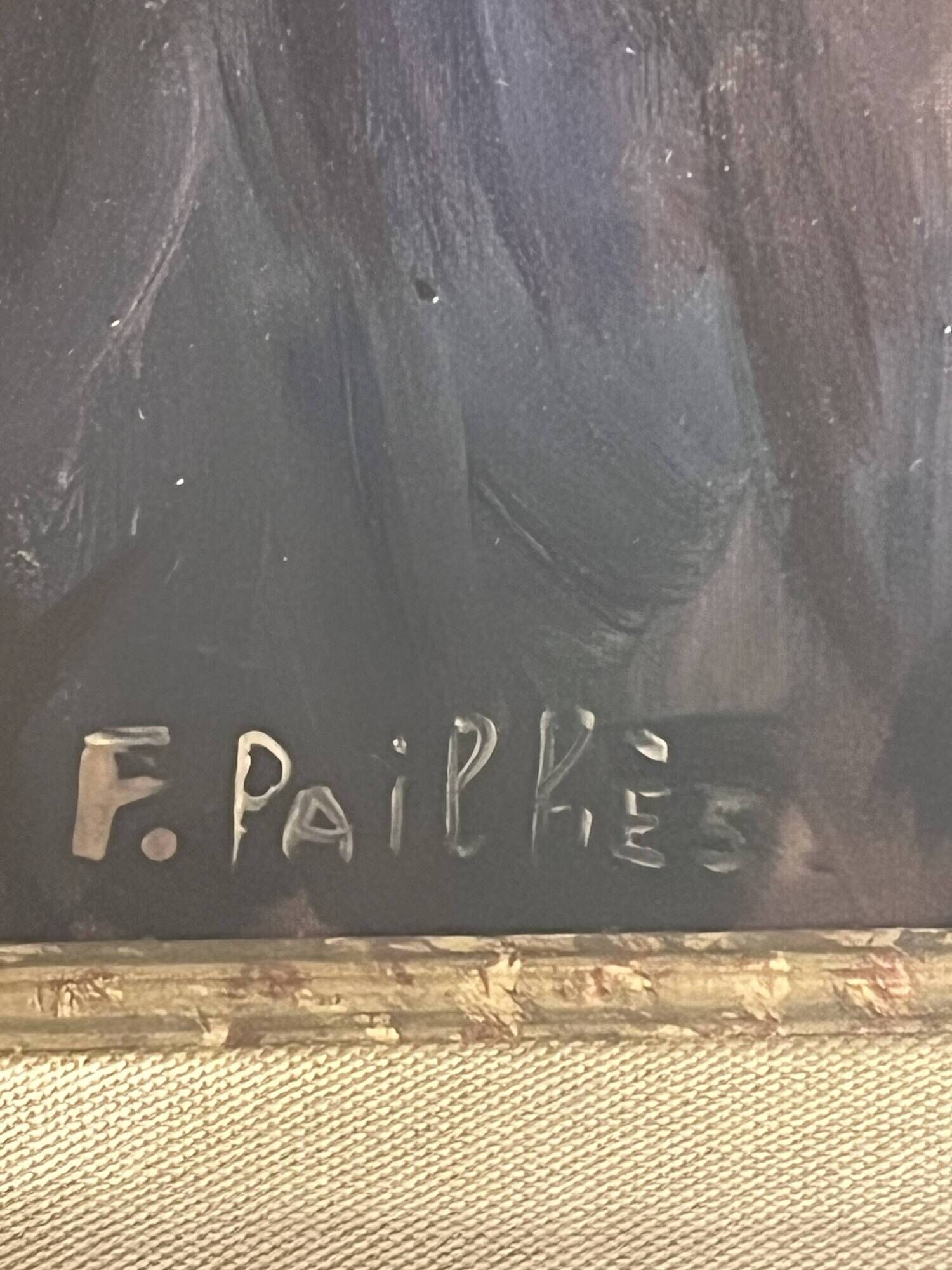 Fred Pailhès (1902-1991) "The Fisherman" Oil on panel signed