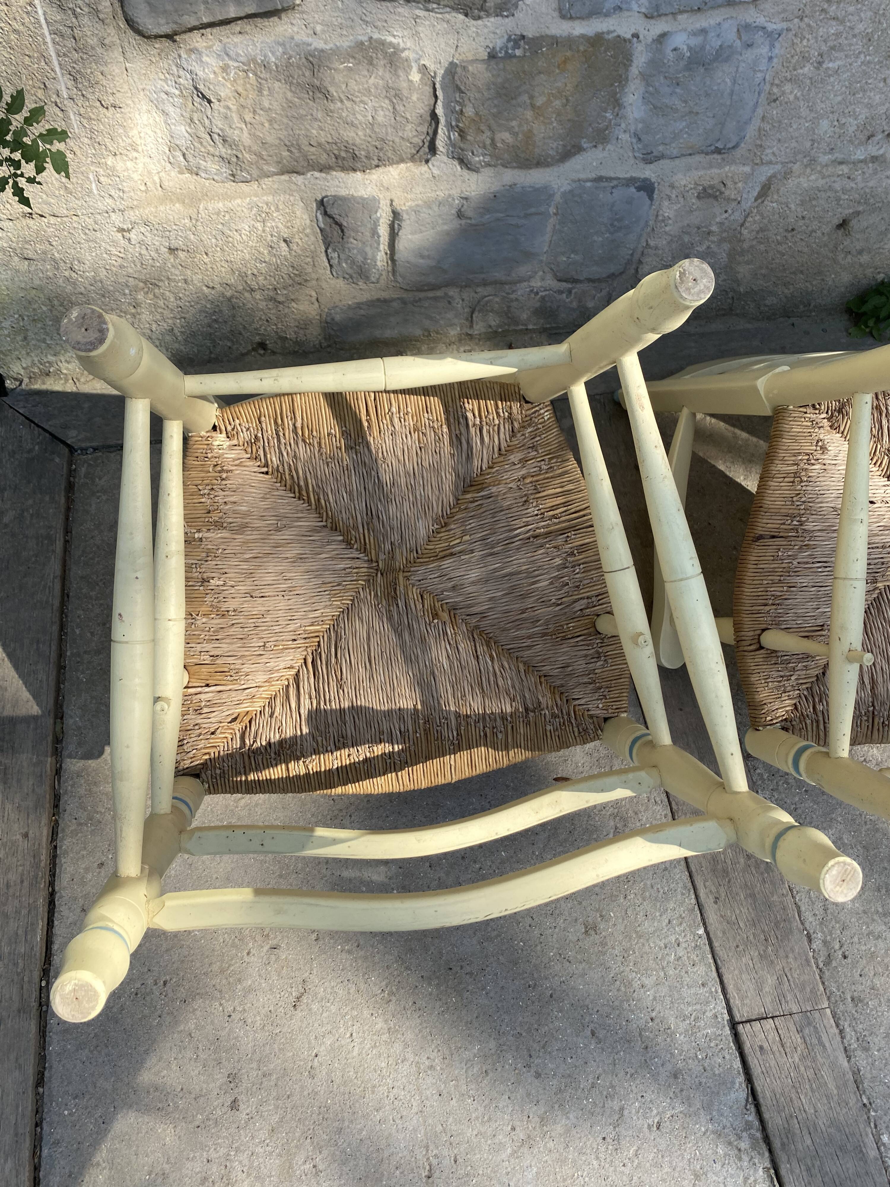 Pair of mulched armchairs Provence