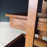 Mid-Century Oak Magazine Holder, Belgium, 1950s