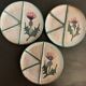 6 ceramic plates, model chardons, Daniel Etienne, Vallauris, 1970